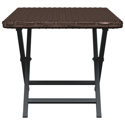 Klapptisch Braun 45x35x32 cm Poly Rattan - Pazzar.ch