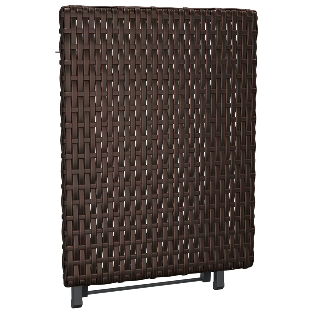 Klapptisch Braun 45x35x32 cm Poly Rattan - Pazzar.ch
