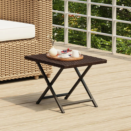 Klapptisch Braun 45x35x32 cm Poly Rattan - Pazzar.ch