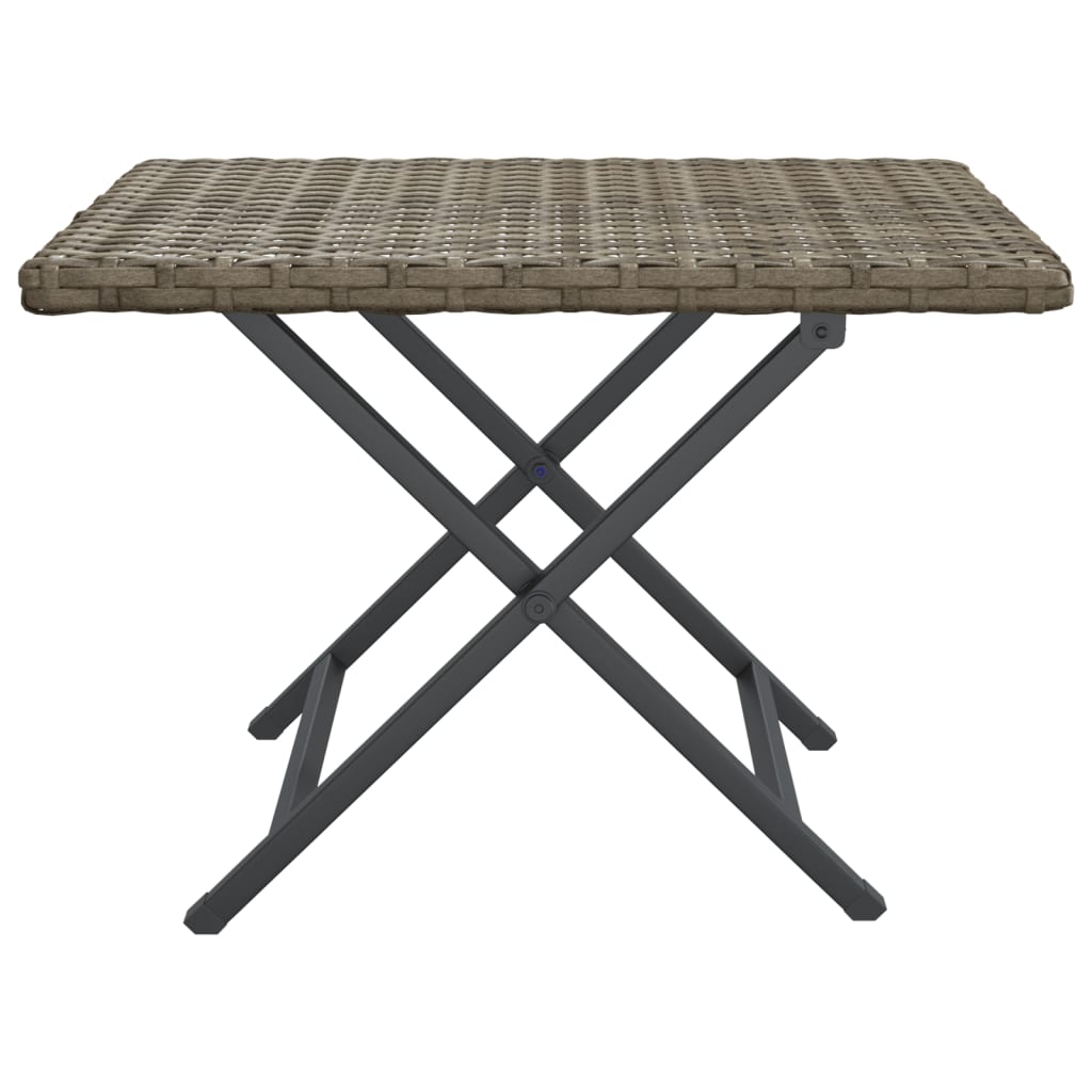 Klapptisch Grau 45x35x32 cm Poly Rattan - Pazzar.ch
