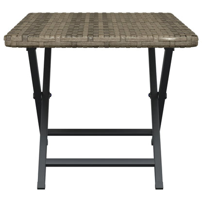 Klapptisch Grau 45x35x32 cm Poly Rattan - Pazzar.ch