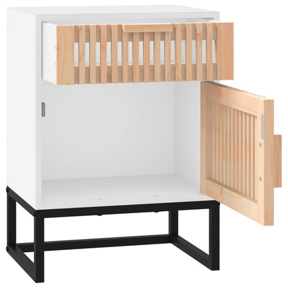 Nachttische 2 Stk. Weiß 40x30x55,5 cm Holzwerkstoff & Eisen - Pazzar.ch
