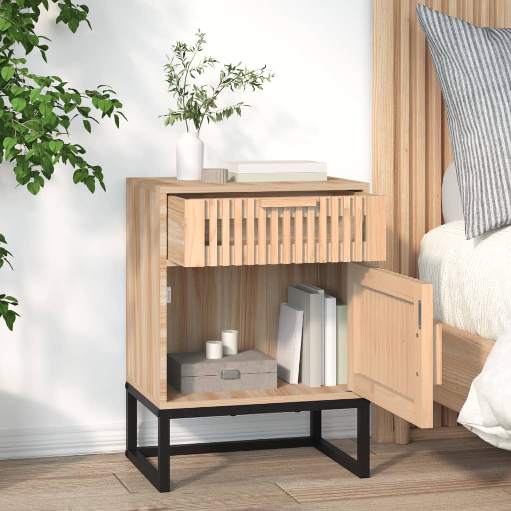 Nachttische 2 Stk. 40x30x55,5 cm Holzwerkstoff & Eisen - Pazzar.ch