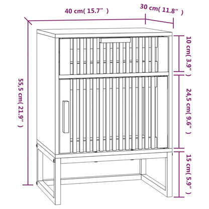 Nachttische 2 Stk. 40x30x55,5 cm Holzwerkstoff & Eisen - Pazzar.ch