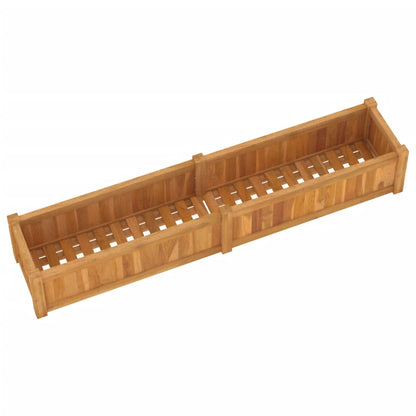 Hochbeet 150x30x25 cm Massivholz Teak - Pazzar.ch