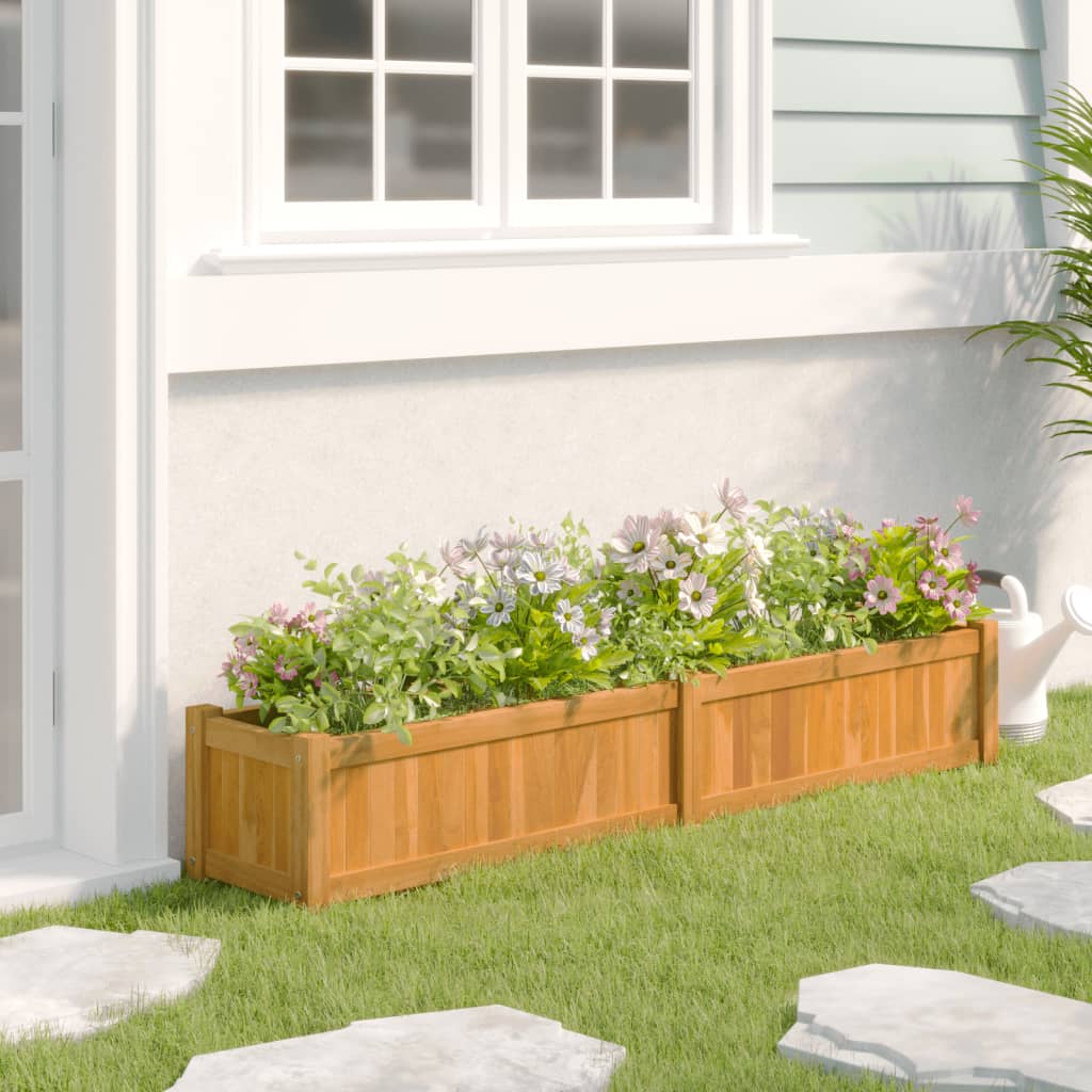 Hochbeet 150x30x25 cm Massivholz Teak - Pazzar.ch