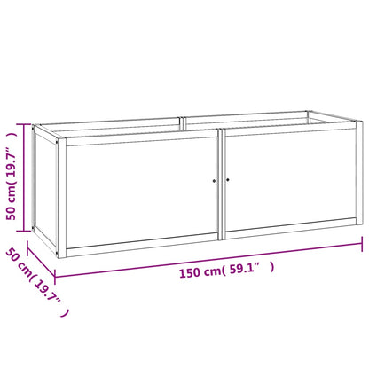 Hochbeet 150x50x50 cm Massivholz Teak - Pazzar.ch