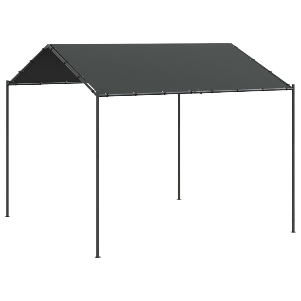 Gartenpavillon Anthrazit 3x3 m Stahl und Stoff - Pazzar.ch