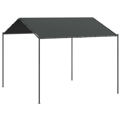 Gartenpavillon Anthrazit 3x3 m Stahl und Stoff - Pazzar.ch