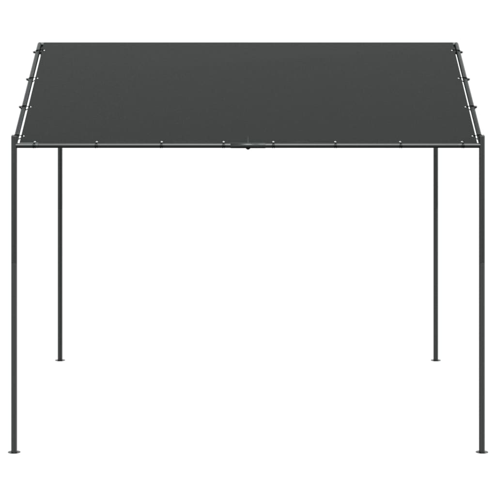 Gartenpavillon Anthrazit 3x3 m Stahl und Stoff - Pazzar.ch