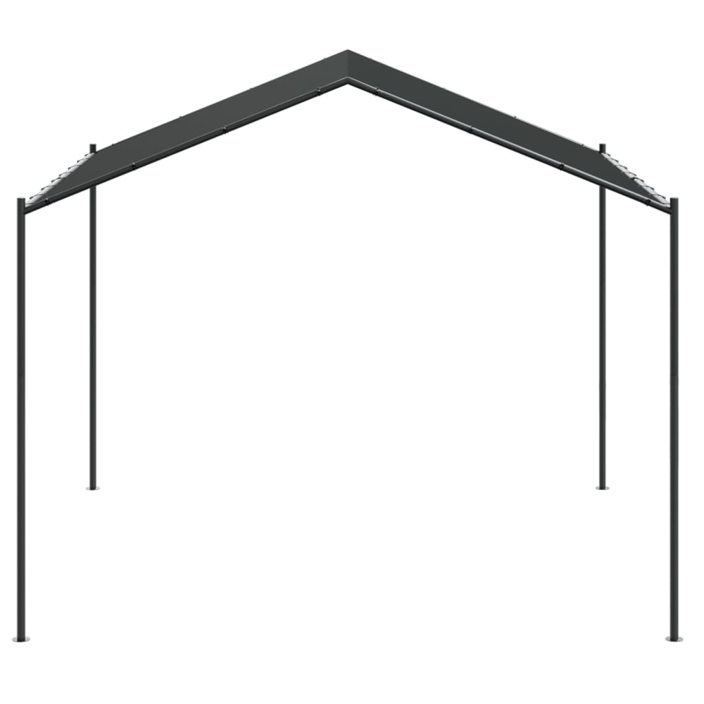 Gartenpavillon Anthrazit 3x3 m Stahl und Stoff - Pazzar.ch