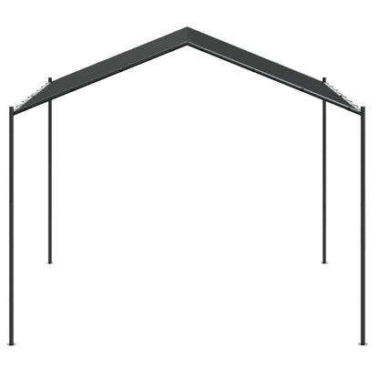 Gartenpavillon Anthrazit 3x3 m Stahl und Stoff - Pazzar.ch