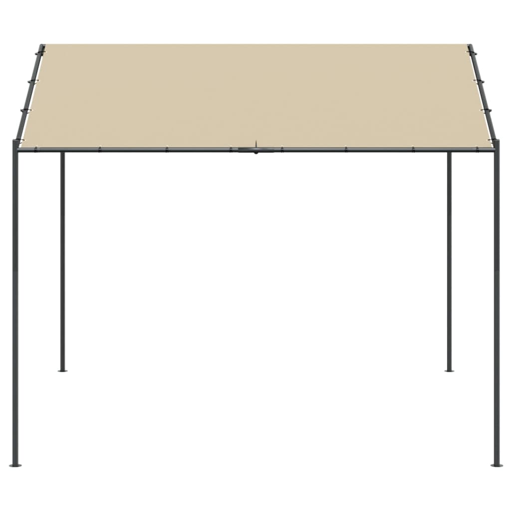 Gartenpavillon Beige 3x3 m Stahl und Stoff - Pazzar.ch