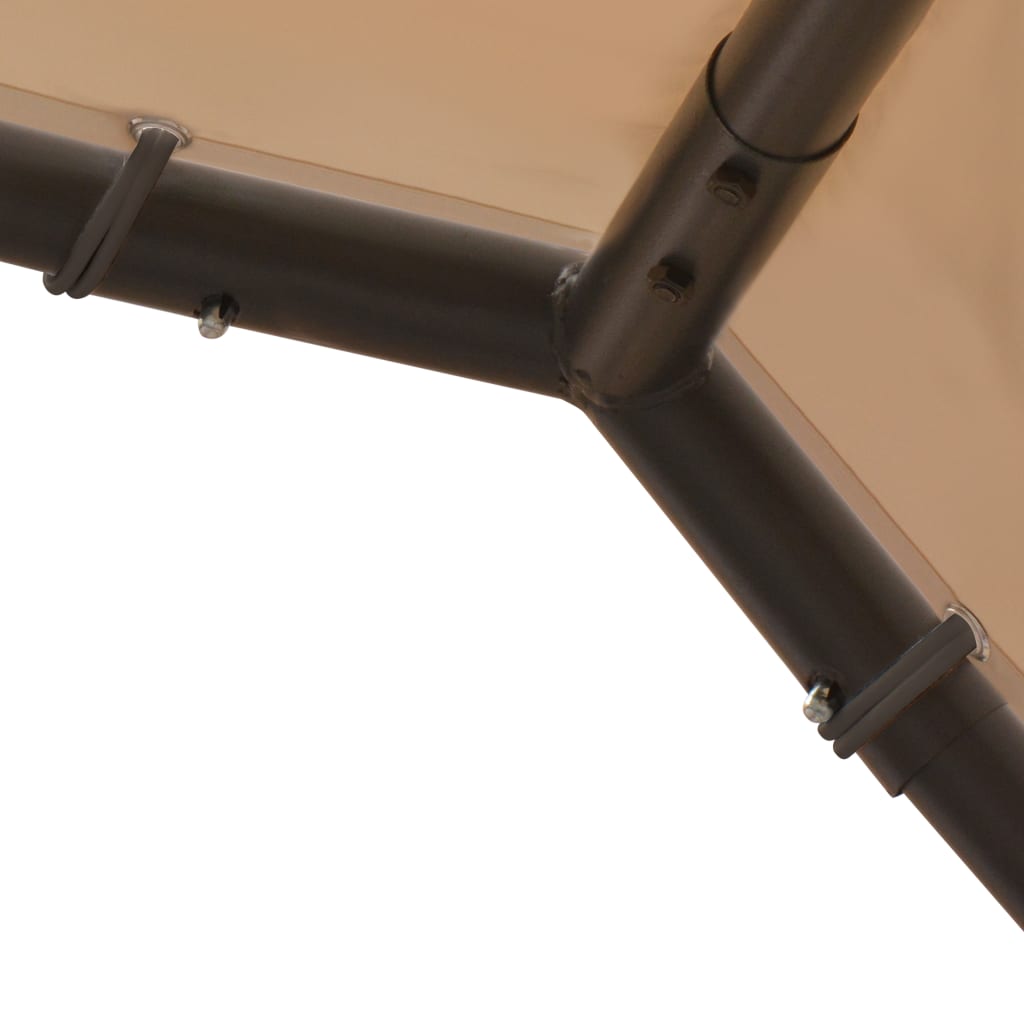 Gartenpavillon Beige 3x3 m Stahl und Stoff - Pazzar.ch