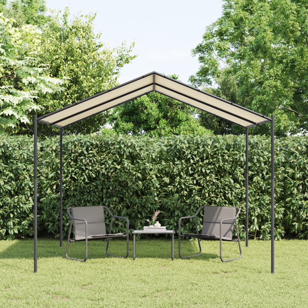 Gartenpavillon Beige 3x3 m Stahl und Stoff - Pazzar.ch