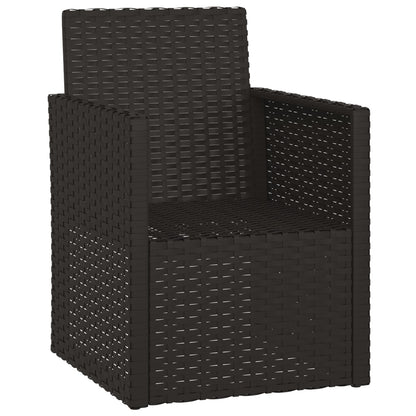 Gartensessel mit Kissen Schwarz Poly Rattan - Pazzar.ch