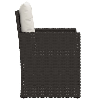 Gartensessel mit Kissen Schwarz Poly Rattan - Pazzar.ch
