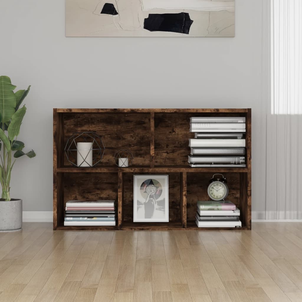 Bücherregal/Sideboard Räuchereiche 50x25x80 cm Holzwerkstoff - Pazzar.ch