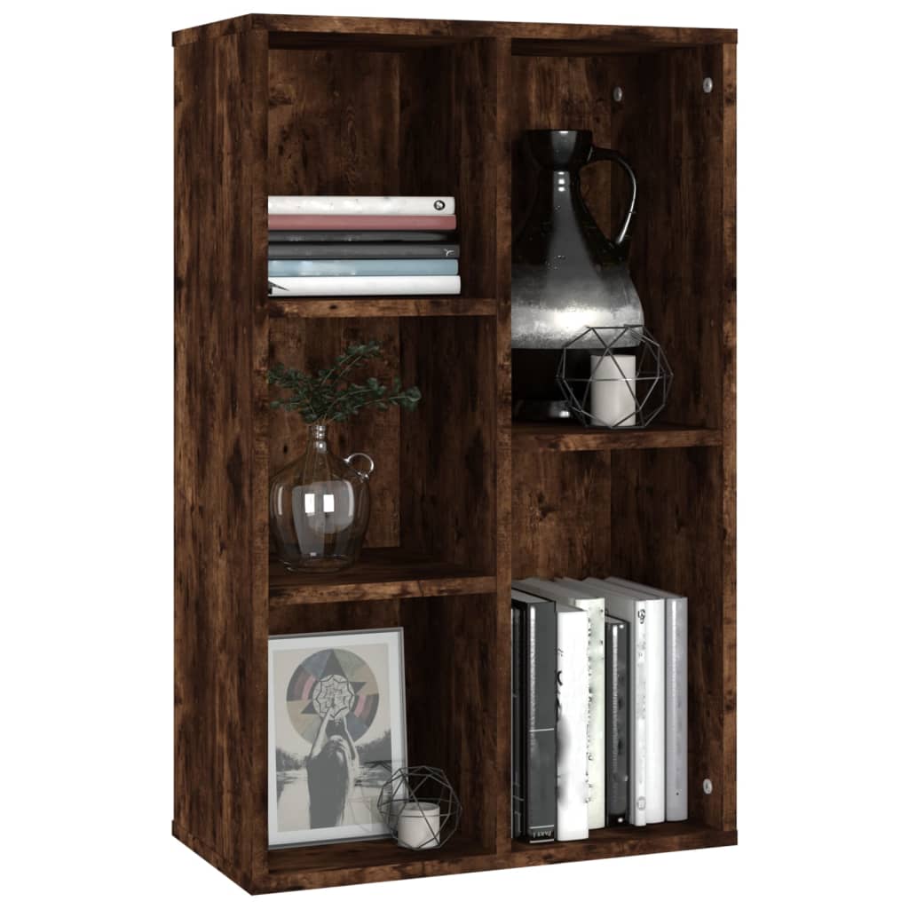 Bücherregal/Sideboard Räuchereiche 50x25x80 cm Holzwerkstoff - Pazzar.ch
