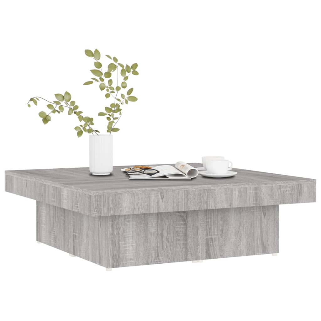 Couchtisch Grau Sonoma 90x90x28 cm Holzwerkstoff - Pazzar.ch