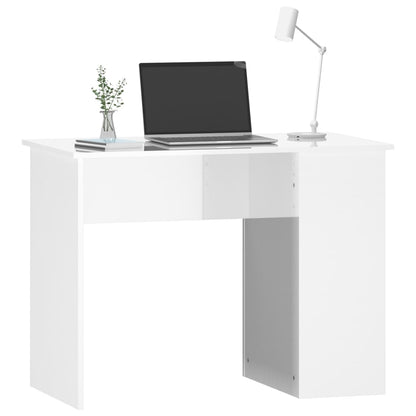 Schreibtisch Hochglanz-Weiß 100x55x75 cm Holzwerkstoff - Pazzar.ch