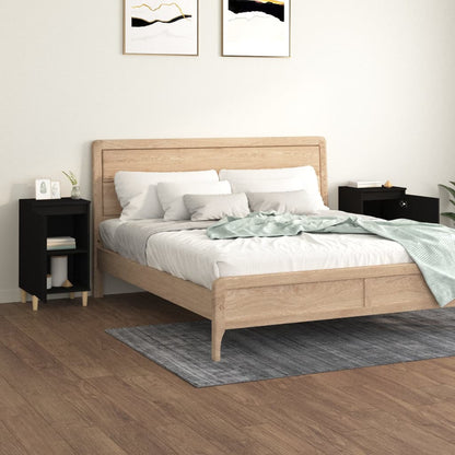 Nachttische 2 Stk. Schwarz 40x35x70 cm Holzwerkstoff - Pazzar.ch