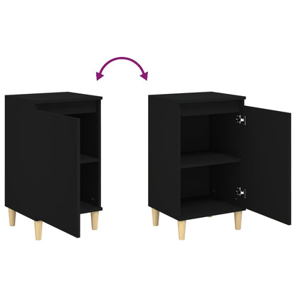 Nachttische 2 Stk. Schwarz 40x35x70 cm Holzwerkstoff - Pazzar.ch