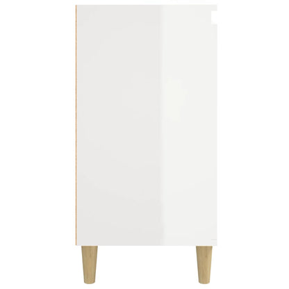 Nachttisch Hochglanz-Weiß 40x35x70 cm Holzwerkstoff - Pazzar.ch