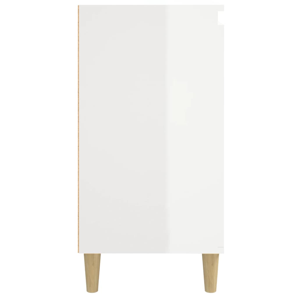 Nachttische 2 Stk. Hochglanz-Weiß 40x35x70 cm Holzwerkstoff - Pazzar.ch