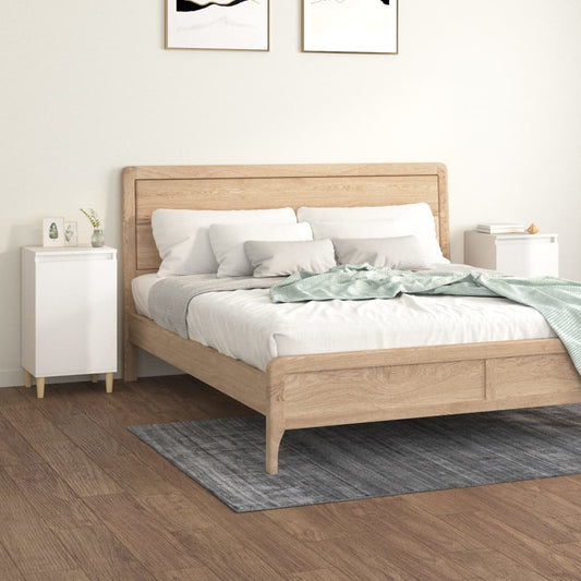Nachttische 2 Stk. Hochglanz-Weiß 40x35x70 cm Holzwerkstoff - Pazzar.ch
