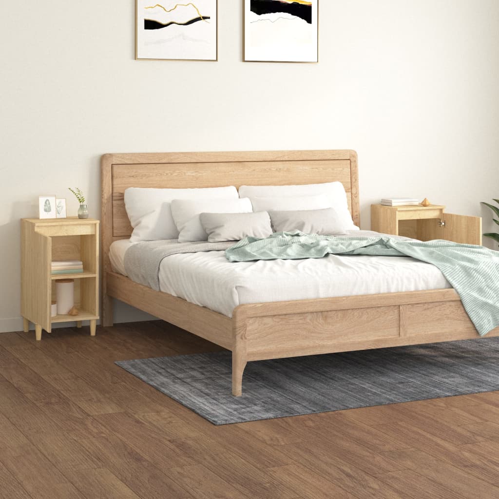 Nachttische 2 Stk. Sonoma-Eiche 40x35x70 cm Holzwerkstoff - Pazzar.ch