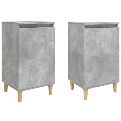 Nachttische 2 Stk. Betongrau 40x35x70 cm Holzwerkstoff - Pazzar.ch
