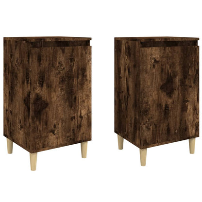 Nachttische 2 Stk. Räuchereiche 40x35x70 cm Holzwerkstoff - Pazzar.ch