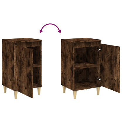 Nachttische 2 Stk. Räuchereiche 40x35x70 cm Holzwerkstoff - Pazzar.ch