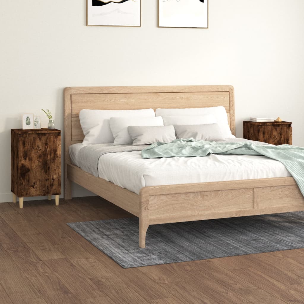 Nachttische 2 Stk. Räuchereiche 40x35x70 cm Holzwerkstoff - Pazzar.ch
