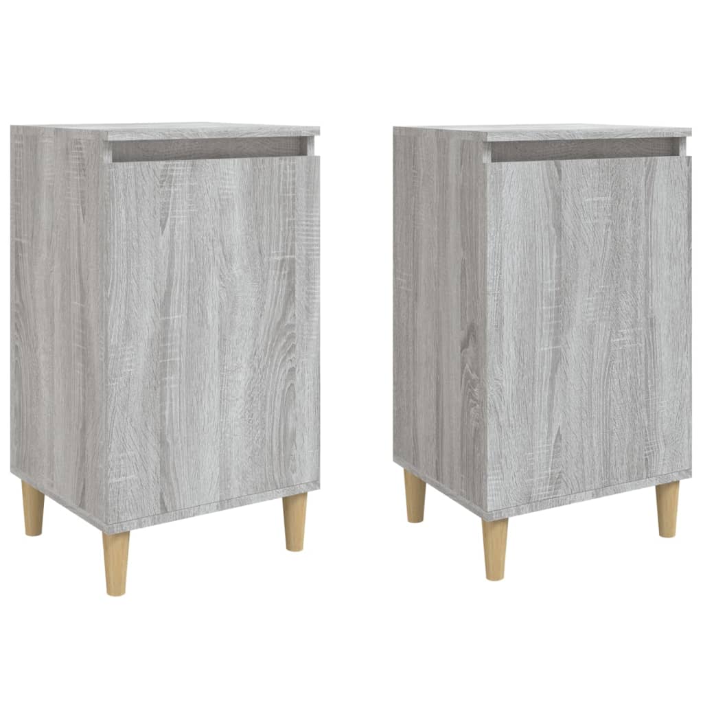 Nachttische 2 Stk. Grau Sonoma 40x35x70 cm Holzwerkstoff - Pazzar.ch