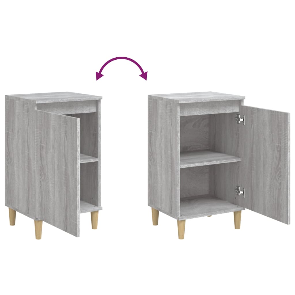 Nachttische 2 Stk. Grau Sonoma 40x35x70 cm Holzwerkstoff - Pazzar.ch