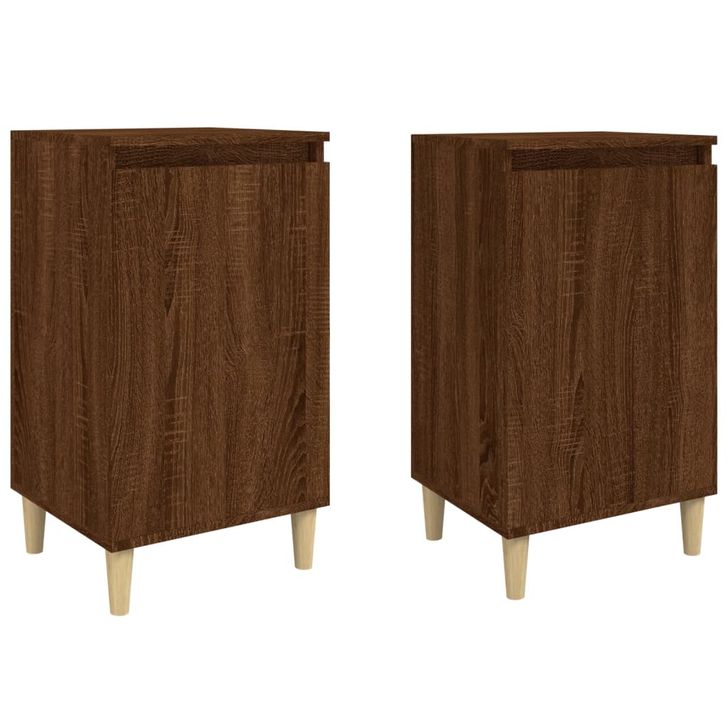 Nachttische 2 Stk. Braun Eichen-Optik 40x35x70 cm Holzwerkstoff - Pazzar.ch