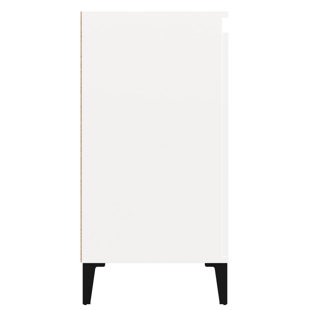 Nachttisch Hochglanz-Weiß 40x35x70 cm Holzwerkstoff - Pazzar.ch