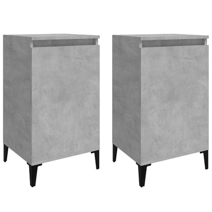 Nachttische 2 Stk. Betongrau 40x35x70 cm Holzwerkstoff - Pazzar.ch