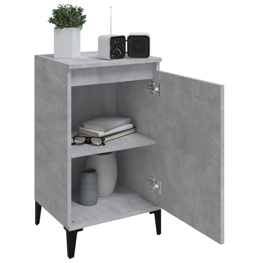 Nachttische 2 Stk. Betongrau 40x35x70 cm Holzwerkstoff - Pazzar.ch