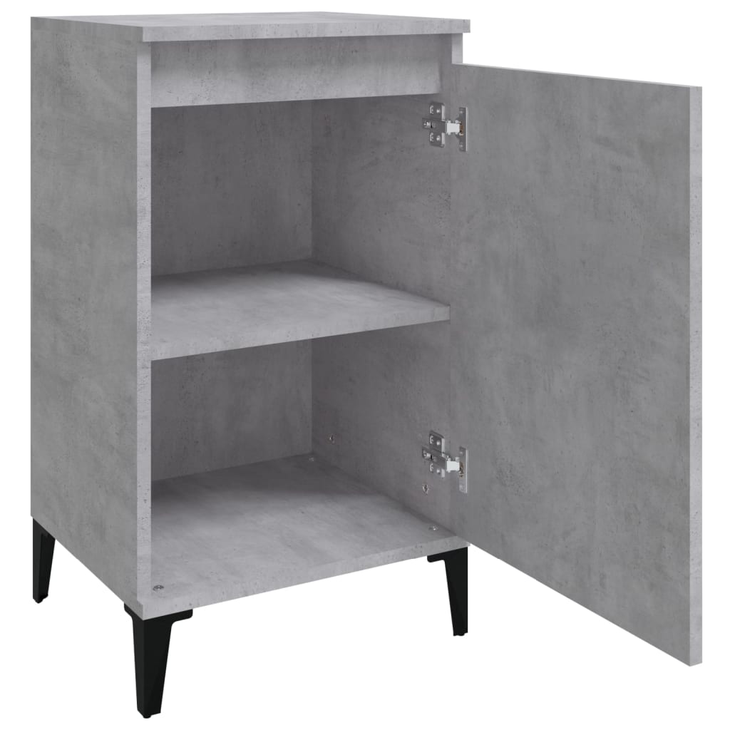 Nachttische 2 Stk. Betongrau 40x35x70 cm Holzwerkstoff - Pazzar.ch