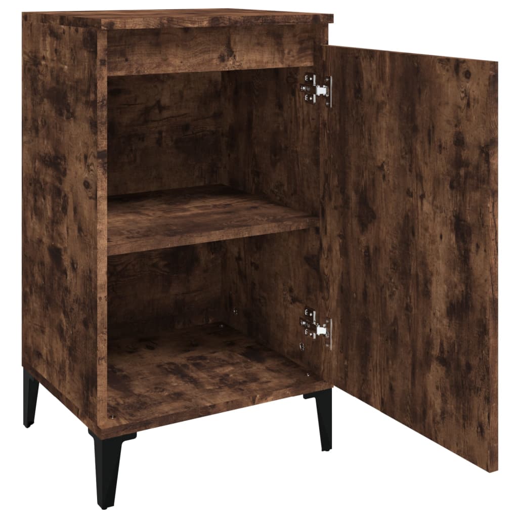 Nachttische 2 Stk. Räuchereiche 40x35x70 cm Holzwerkstoff - Pazzar.ch