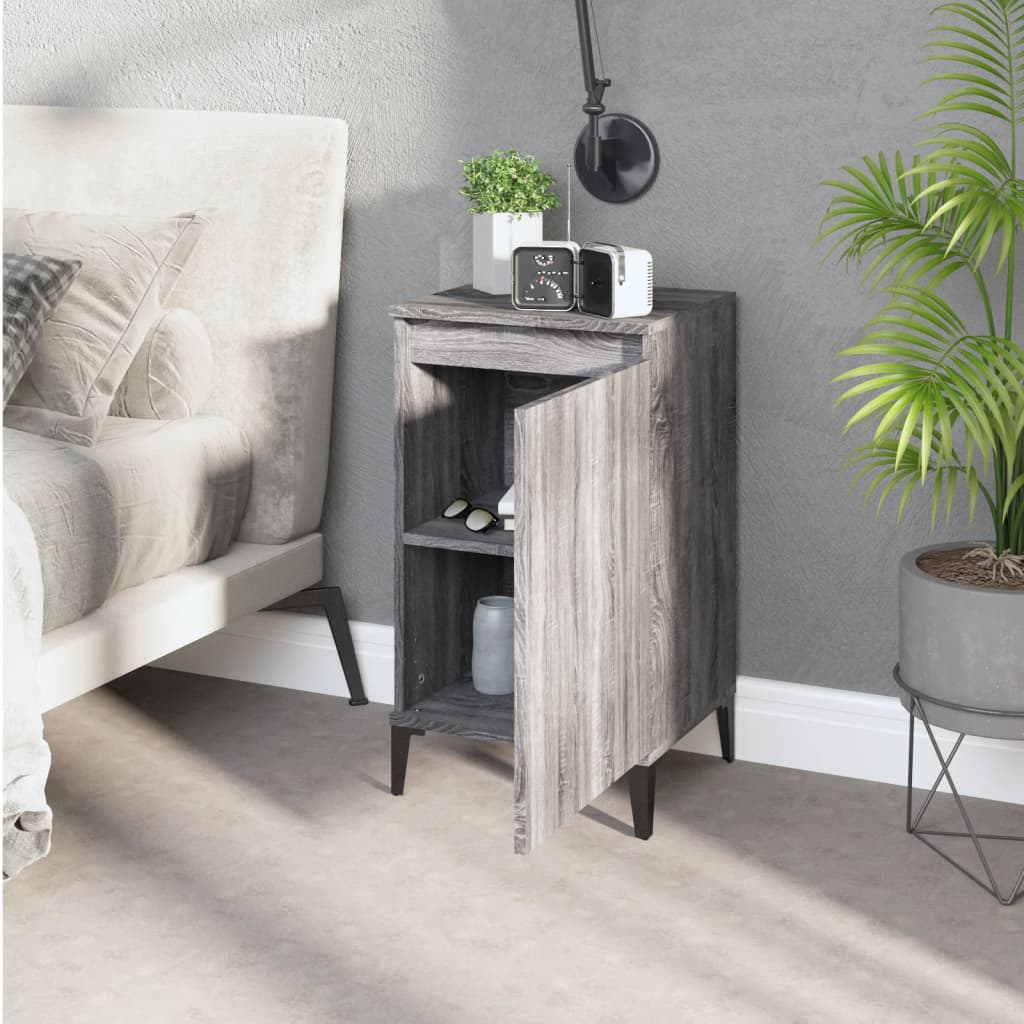 Nachttisch Grau Sonoma 40x35x70 cm Holzwerkstoff - Pazzar.ch