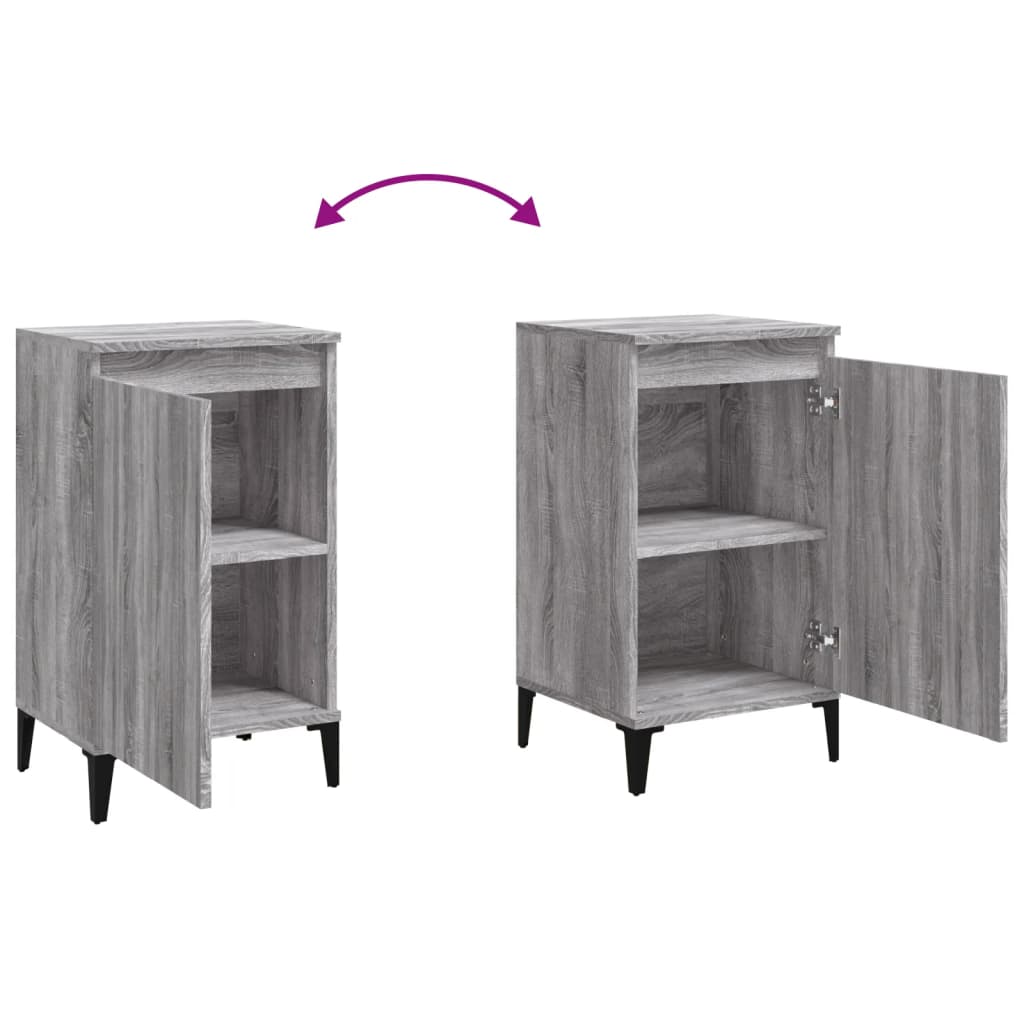 Nachttisch Grau Sonoma 40x35x70 cm Holzwerkstoff - Pazzar.ch