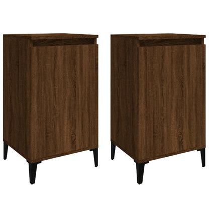 Nachttische 2 Stk. Braun Eichen-Optik 40x35x70 cm Holzwerkstoff - Pazzar.ch
