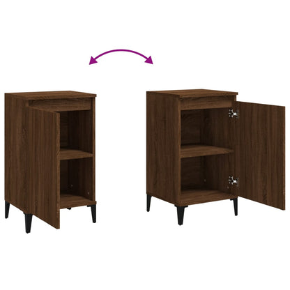 Nachttische 2 Stk. Braun Eichen-Optik 40x35x70 cm Holzwerkstoff - Pazzar.ch