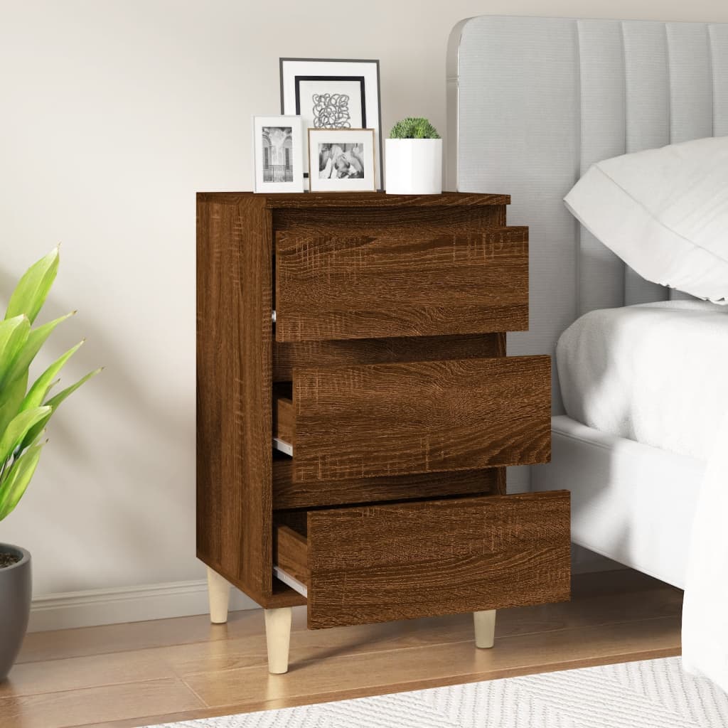 Nachttisch Braun Eichen-Optik 40x35x70 cm Holzwerkstoff - Pazzar.ch