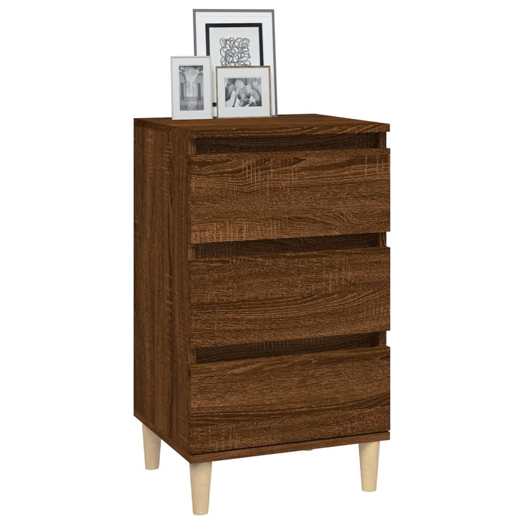 Nachttisch Braun Eichen-Optik 40x35x70 cm Holzwerkstoff - Pazzar.ch