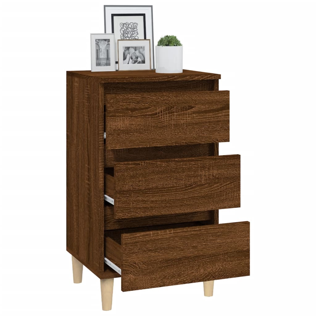 Nachttisch Braun Eichen-Optik 40x35x70 cm Holzwerkstoff - Pazzar.ch